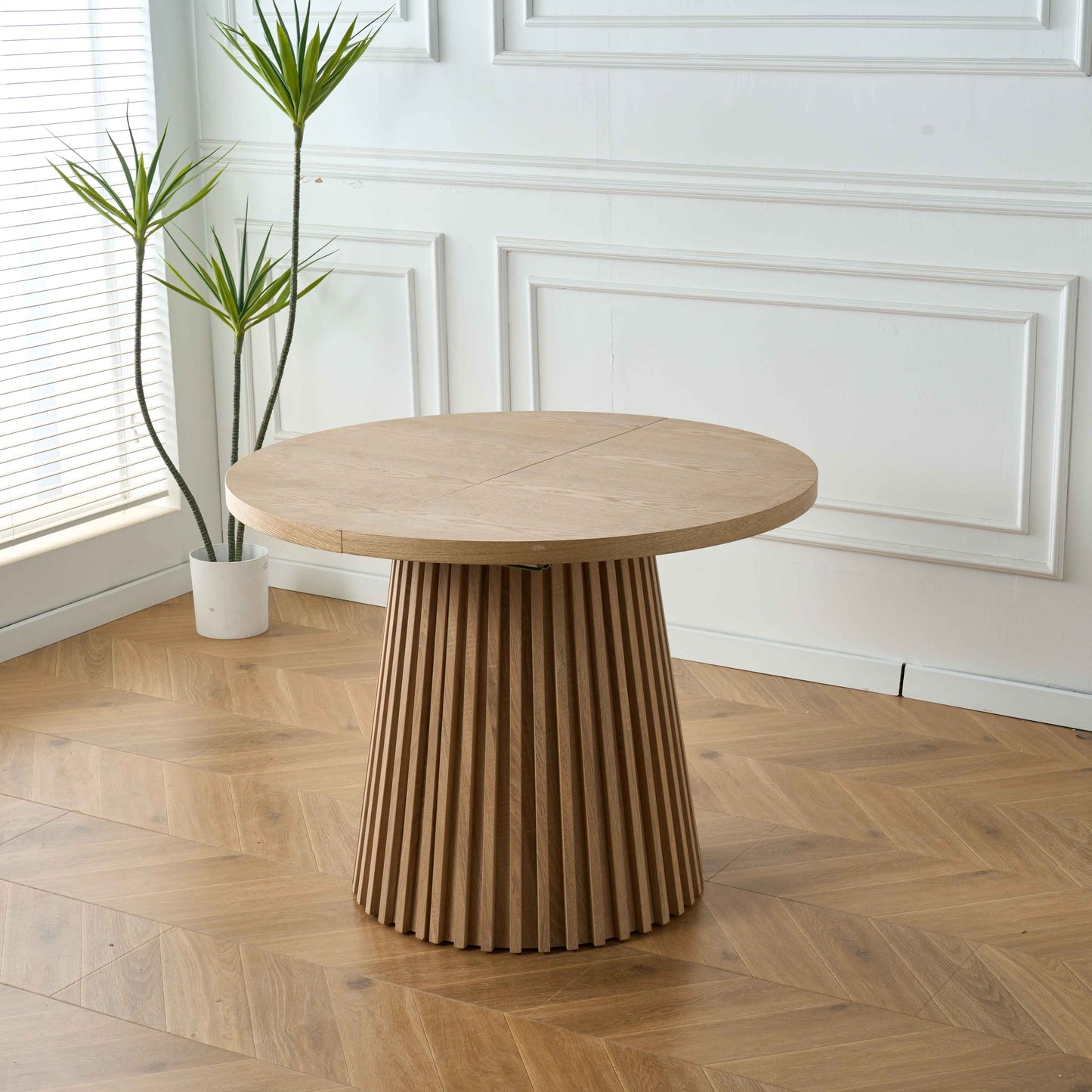 Modern Oval Oak Dining Set – 6 to 10 Seats