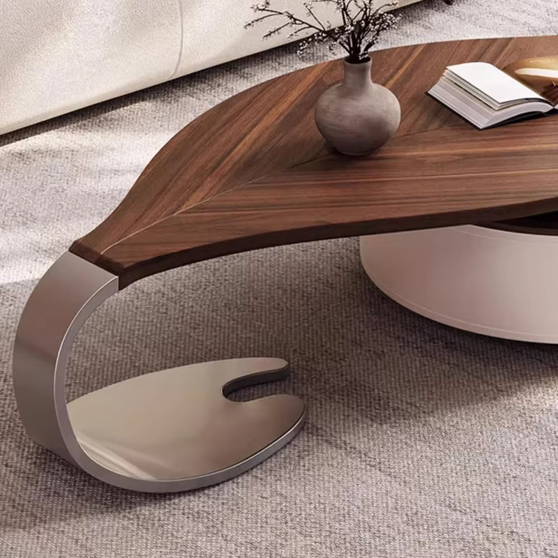 Modern Wooden Nesting Tables – Oval & Leaf Shape