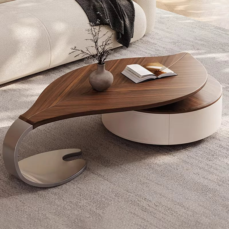 Modern Wooden Nesting Tables – Oval & Leaf Shape