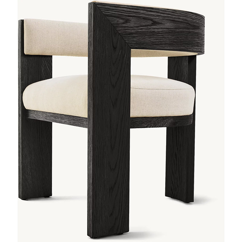 Luxury Modern Dining Chair – Antique Fabric & Wood