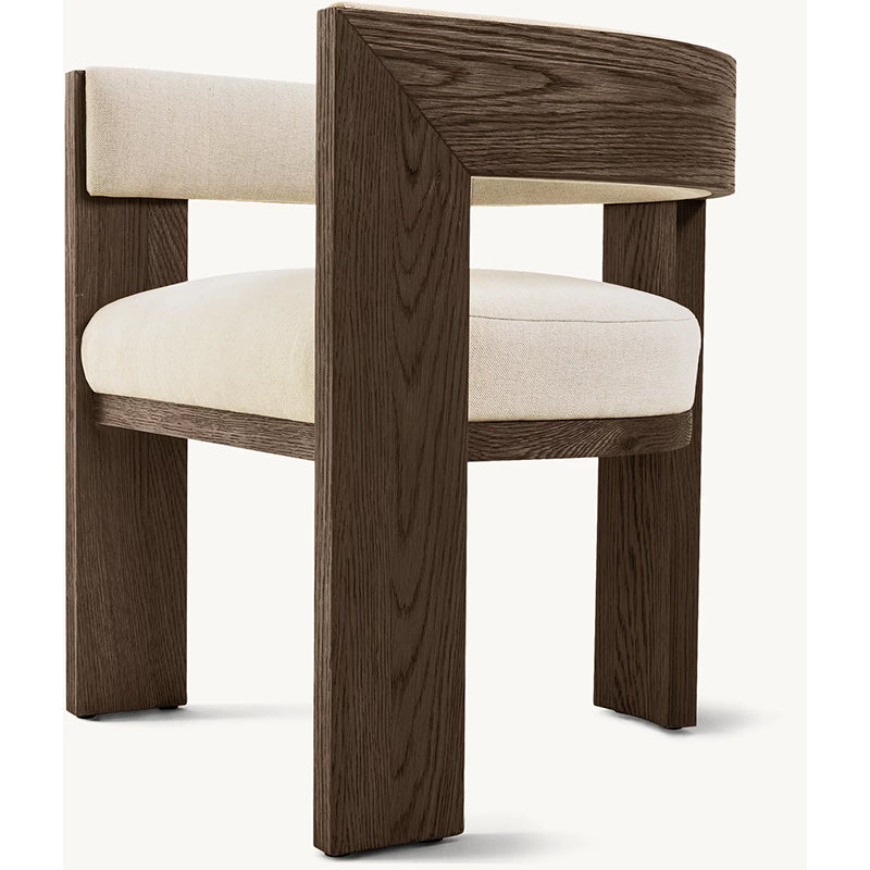 Luxury Modern Dining Chair – Antique Fabric & Wood