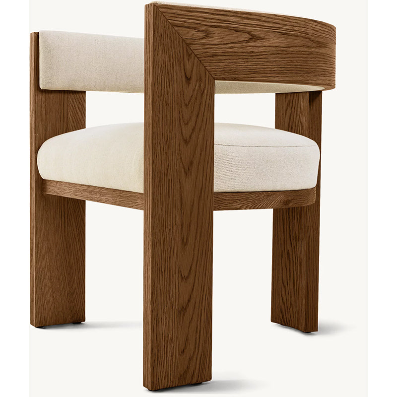 Luxury Modern Dining Chair – Antique Fabric & Wood