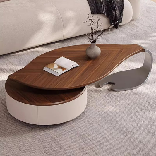 Modern Wooden Nesting Tables – Oval & Leaf Shape