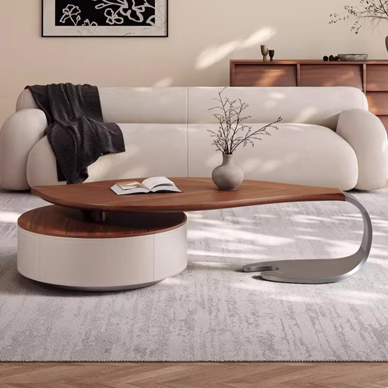 Modern Wooden Nesting Tables – Oval & Leaf Shape