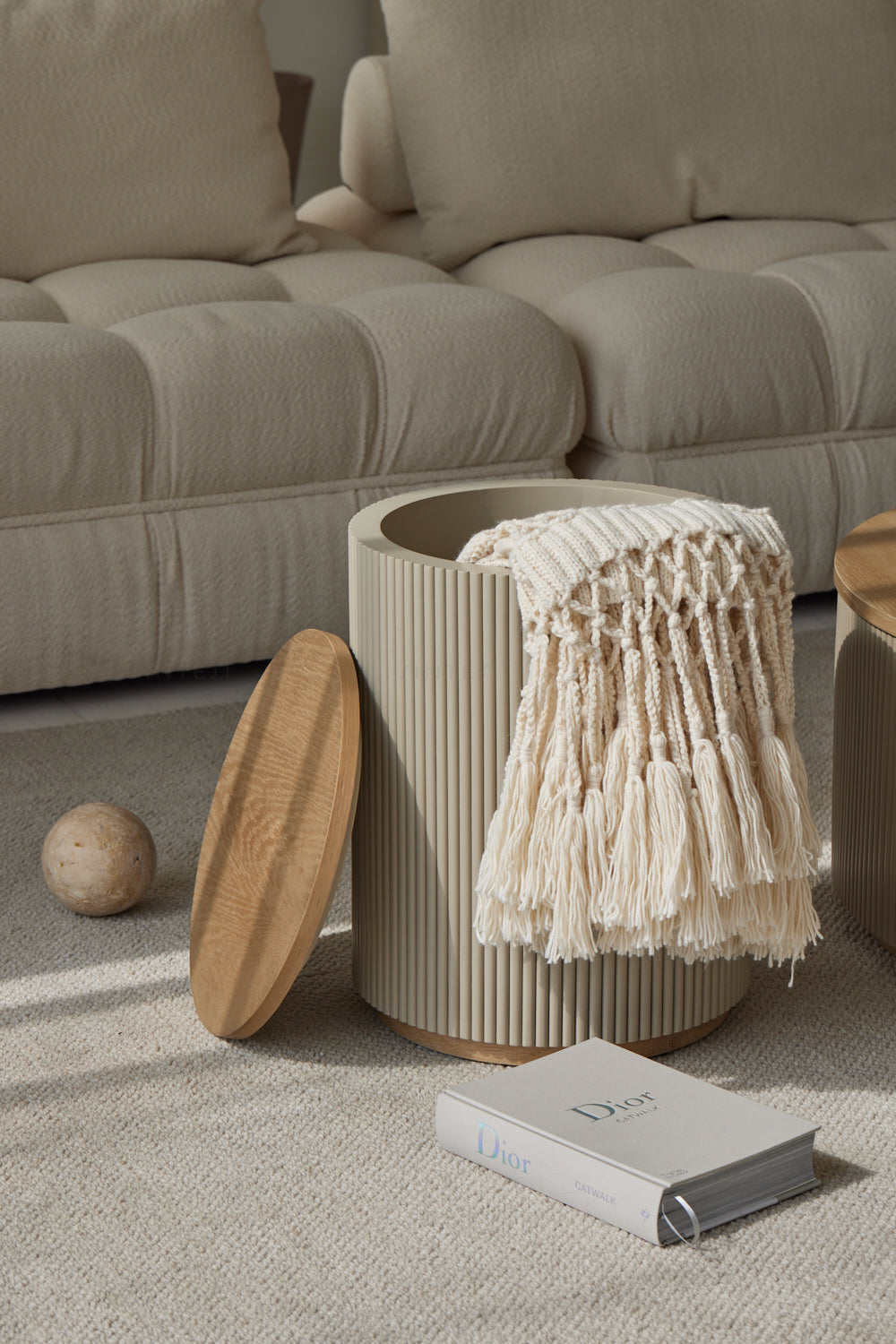 Modernist Oak Coffee Table with Storage